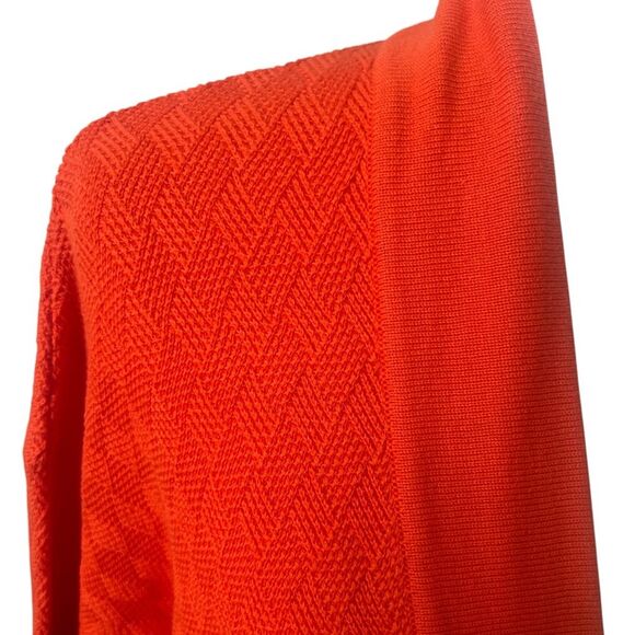 NWT SKFK Ara-GOTS Open Front Organic Cotton Long Cardigan Tile Red EU 38 | US 6 - Picture 5 of 13